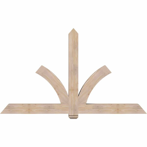 Ekena Millwork Redmond Smooth Timber Gable Bracket, Douglas Fir, 84"W x 49"H x 5 1/2"D x 5 1/2"F, 14/12 Pitch GBW084X49X0606RED00SDF - main
